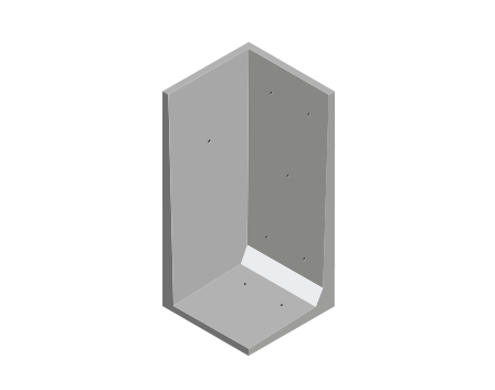 Schéma mur élément de stockage d'angle en L
