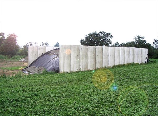 stockage à plat en béton