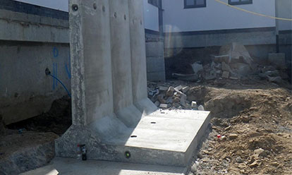 mur de soutènement en béton préfabriqué